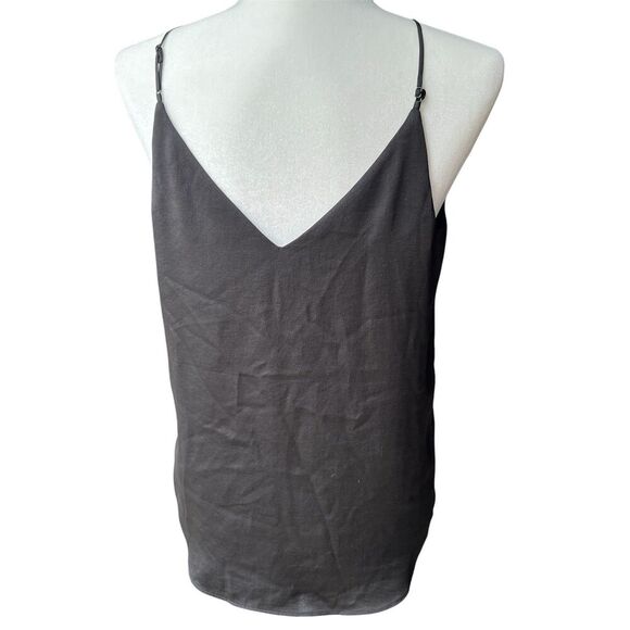 Express Black Y2K Cami Womens Top Thin Strap Size Medium V Neck Plunge Babydoll - Picture 3 of 6